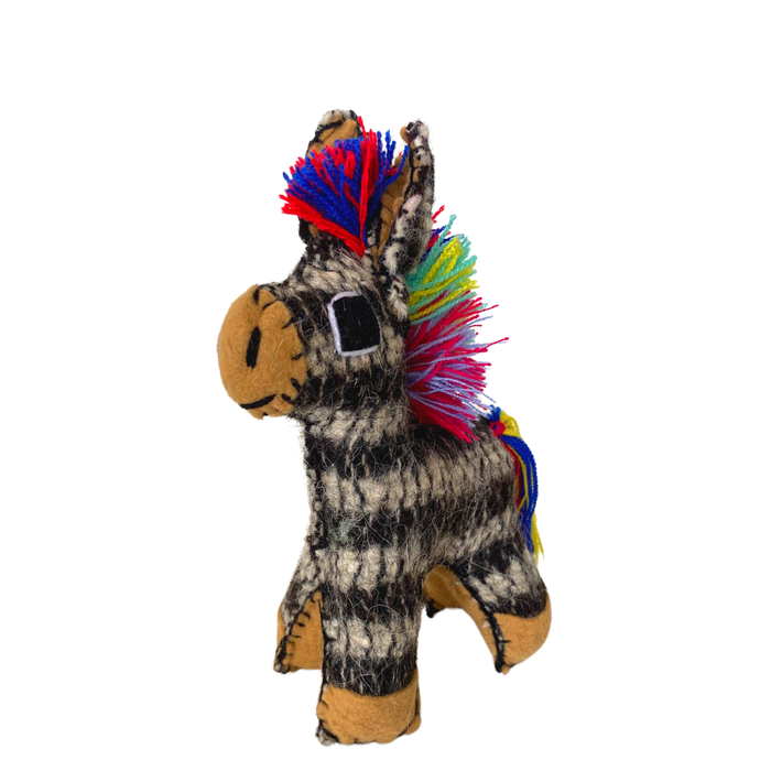 Tomi the Donkey: Repurposed Wool Boho Decor