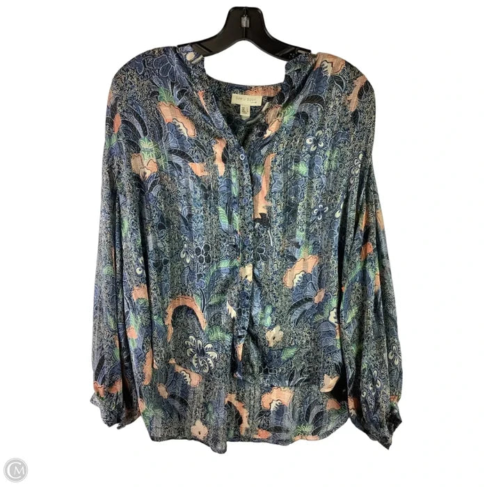 Top Long Sleeve By Clothes Mentor In Blue, Size: S