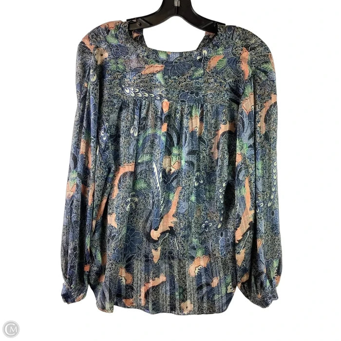 Top Long Sleeve By Clothes Mentor In Blue, Size: S