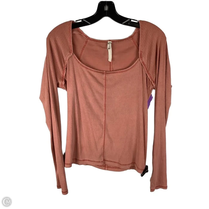 Top Long Sleeve By Free People In Orange, Size: M