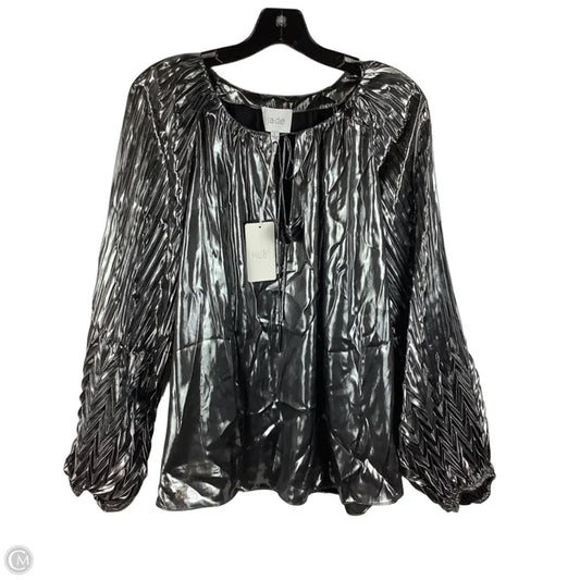 Top Long Sleeve By Jade by Johnny Was In Silver, Size: L