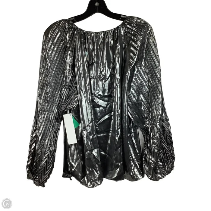 Top Long Sleeve By Jade by Johnny Was In Silver, Size: L