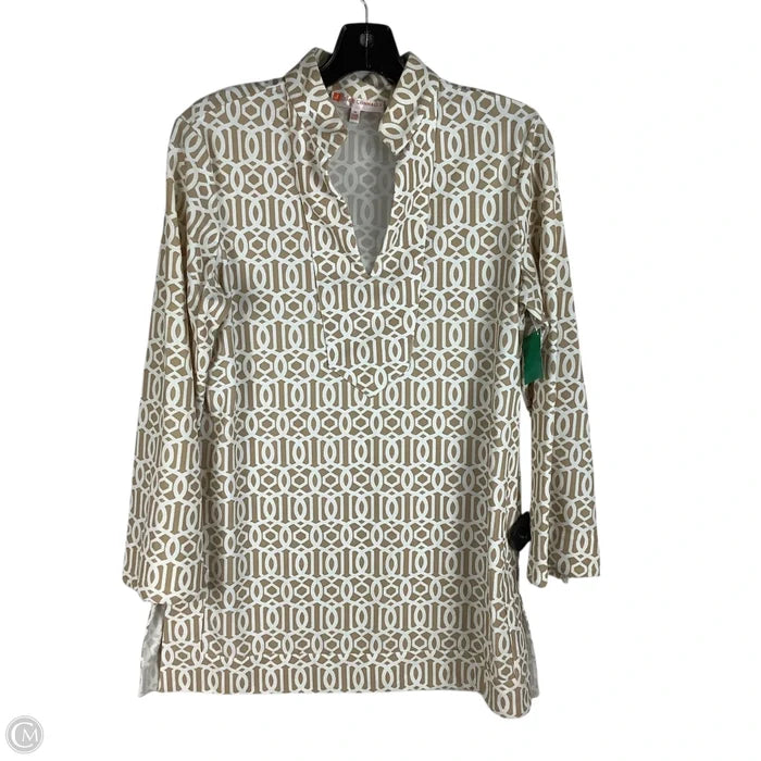 Top Long Sleeve By Jude Connally In Tan, Size: M