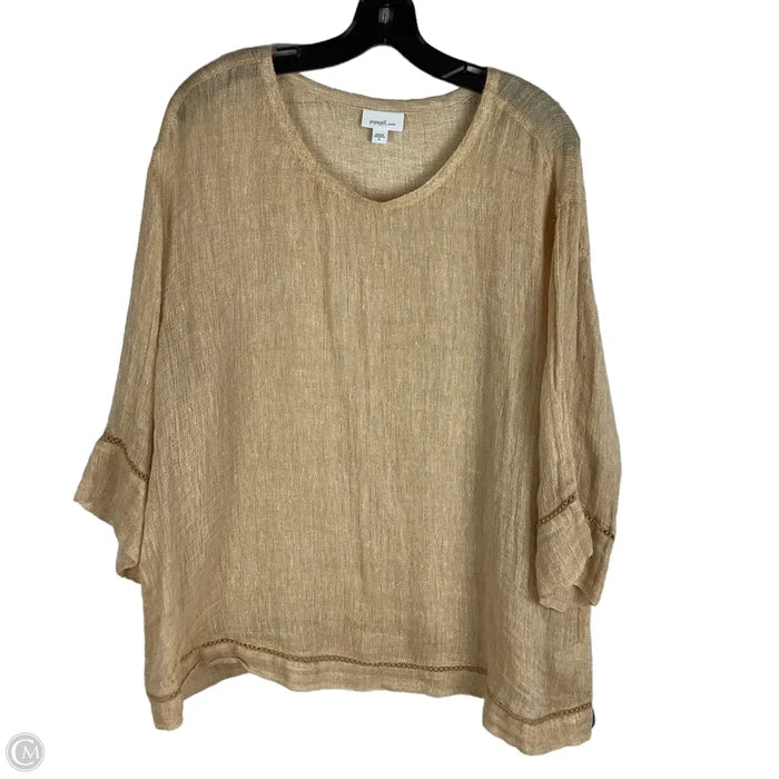 Top Long Sleeve By Pure Jill In Yellow, Size: Xl