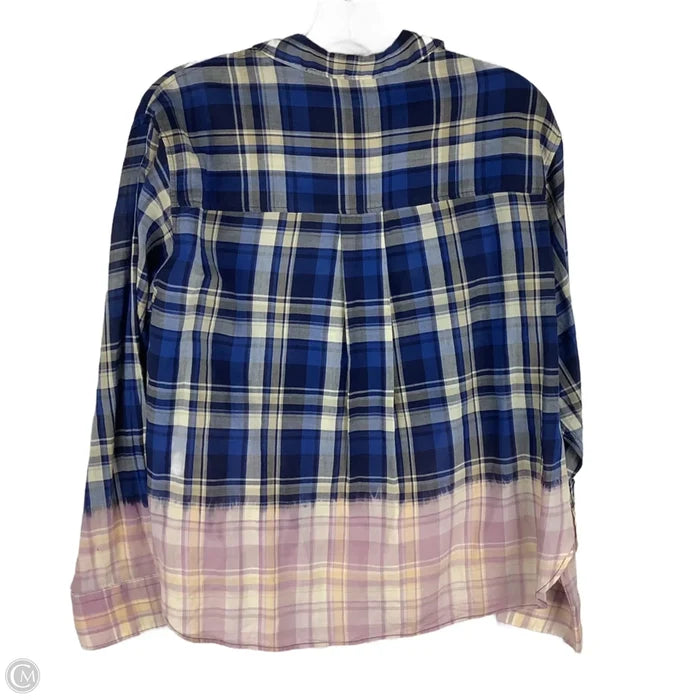 Top Long Sleeve By Rag And Bone In Blue & Pink, Size: Xs