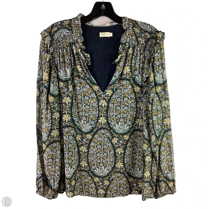 Top Long Sleeve By Spartina In Green, Size: L