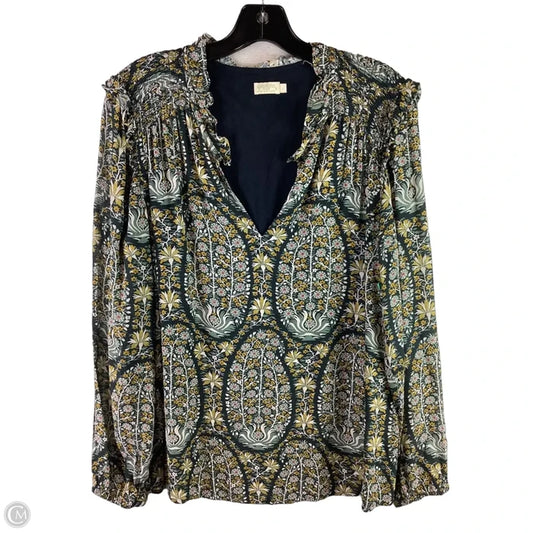Top Long Sleeve By Spartina In Green, Size: L