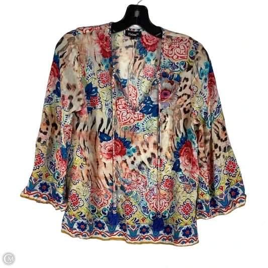 Top Long Sleeve By Tolani In Multi-colored, Size: S