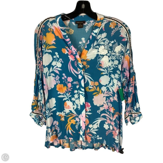 Top Long Sleeve By Vineet Bahl In Floral Print, Size: 2