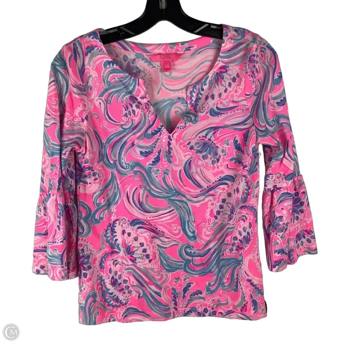 Top Long Sleeve Designer By Lilly Pulitzer In Pink, Size: Xs