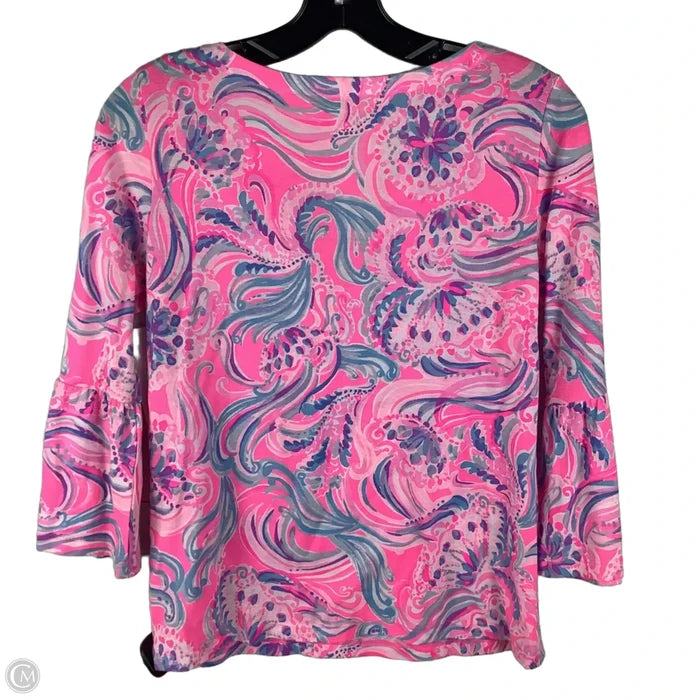 Top Long Sleeve Designer By Lilly Pulitzer In Pink, Size: Xs