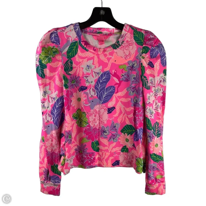 Top Long Sleeve Designer By Lilly Pulitzer In Pink, Size: Xxs