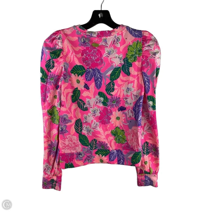 Top Long Sleeve Designer By Lilly Pulitzer In Pink, Size: Xxs