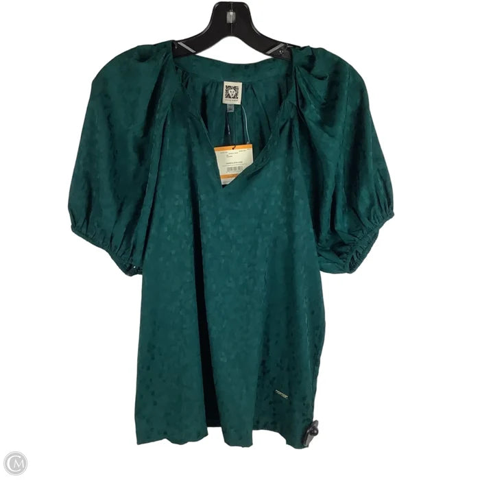 Top Short Sleeve By Anne Klein In Green, Size: S