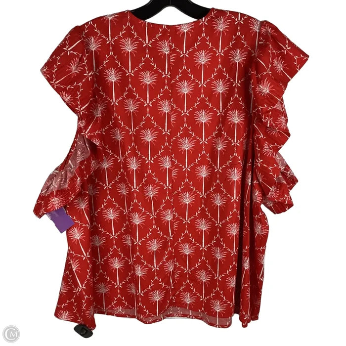 Top Short Sleeve By Crown And Ivy In Red, Size: 3x