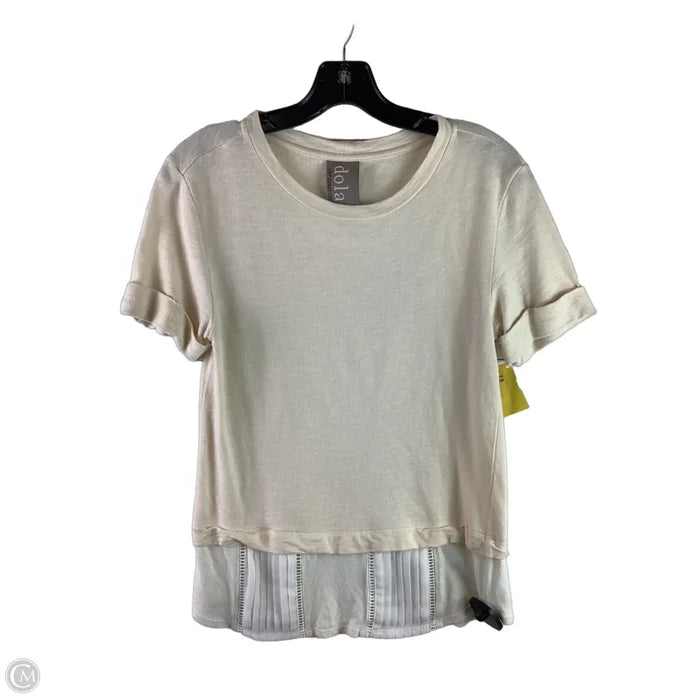 Top Short Sleeve By Dolan Left Coast In Tan, Size: Xs