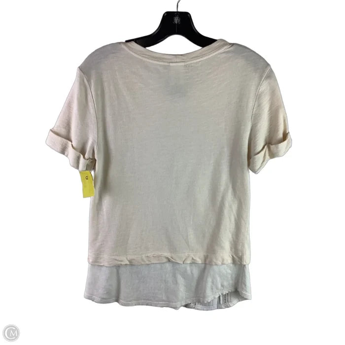 Top Short Sleeve By Dolan Left Coast In Tan, Size: Xs