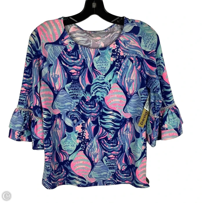 Top Short Sleeve Designer By Lilly Pulitzer In Blue, Size: Xs