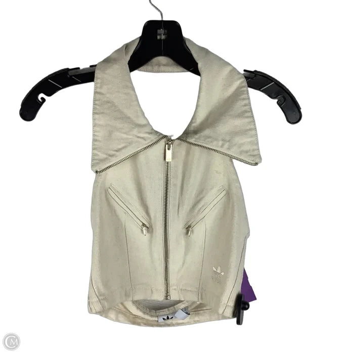 Top Sleeveless By Adidas In Cream Denim, Size: Xs