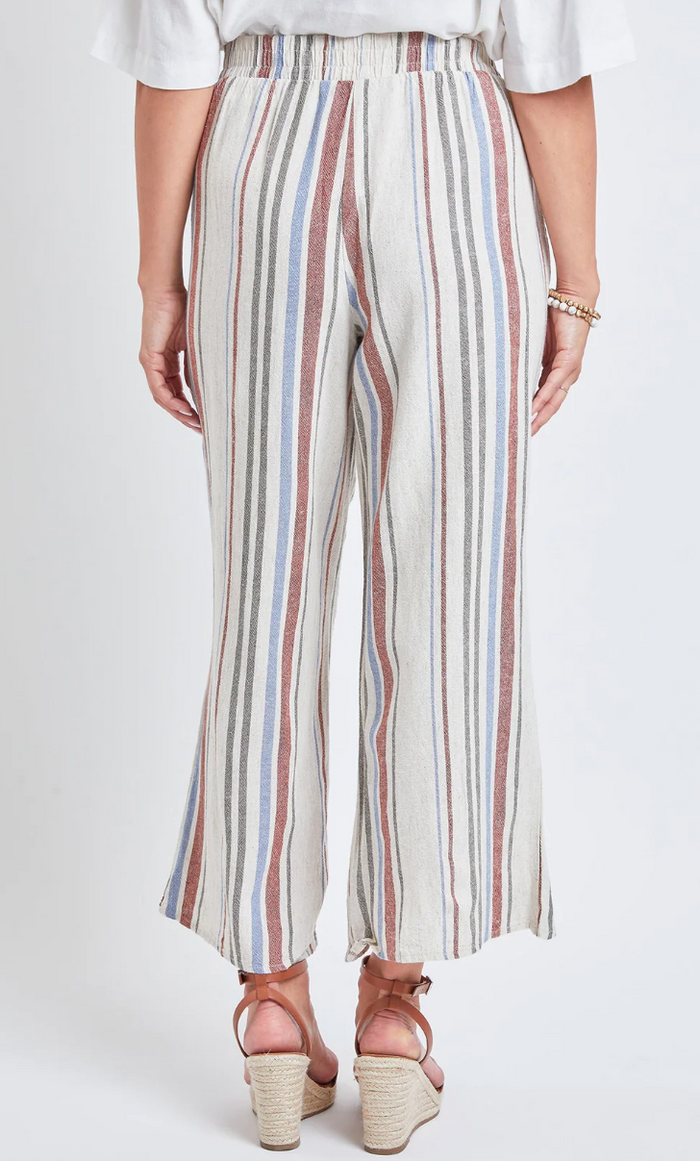 Tulip Slit Hem Wide Leg Cropped Pant
