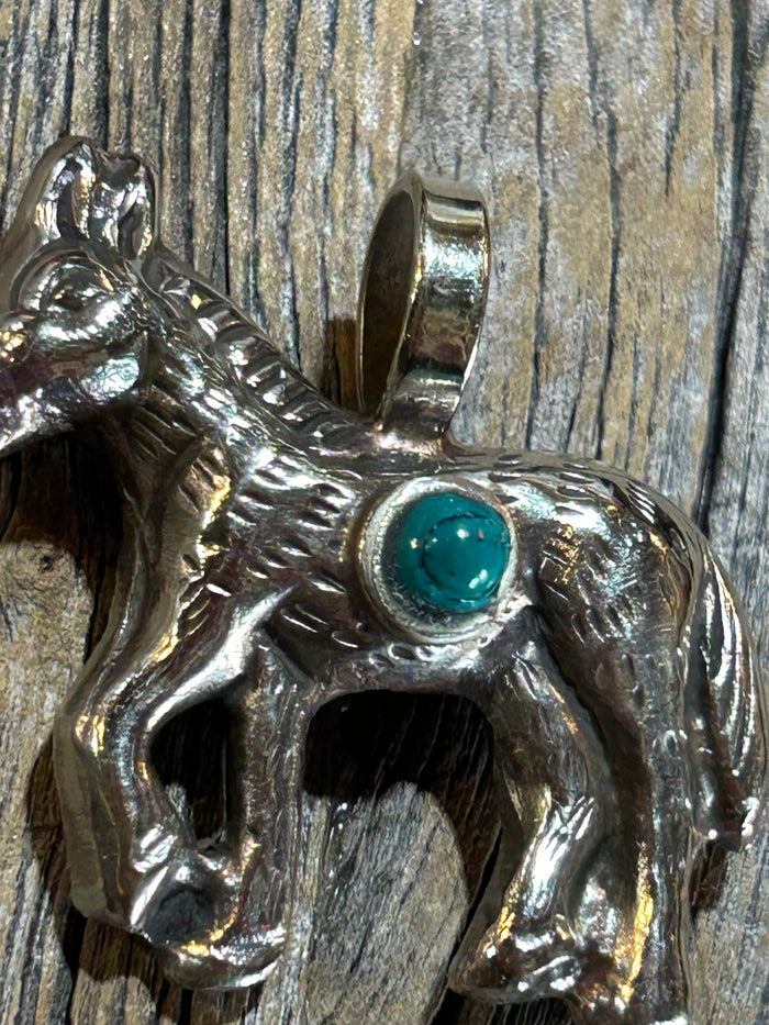TURQUOISE DONKEY PENDANT