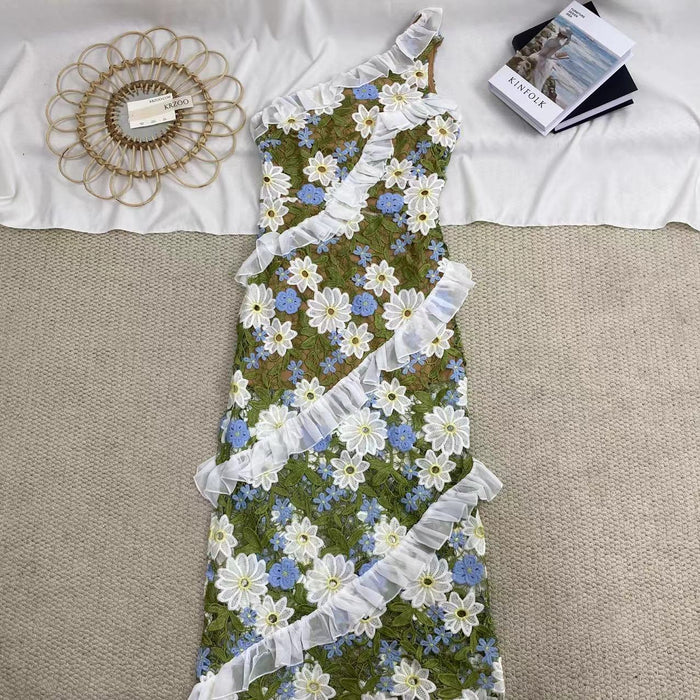 Two-Tone Lace Dress