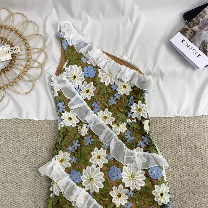 Two-Tone Lace Dress