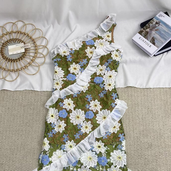 Two-Tone Lace Dress