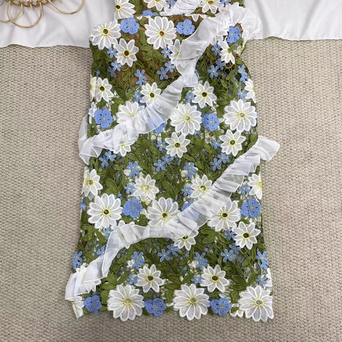Two-Tone Lace Dress