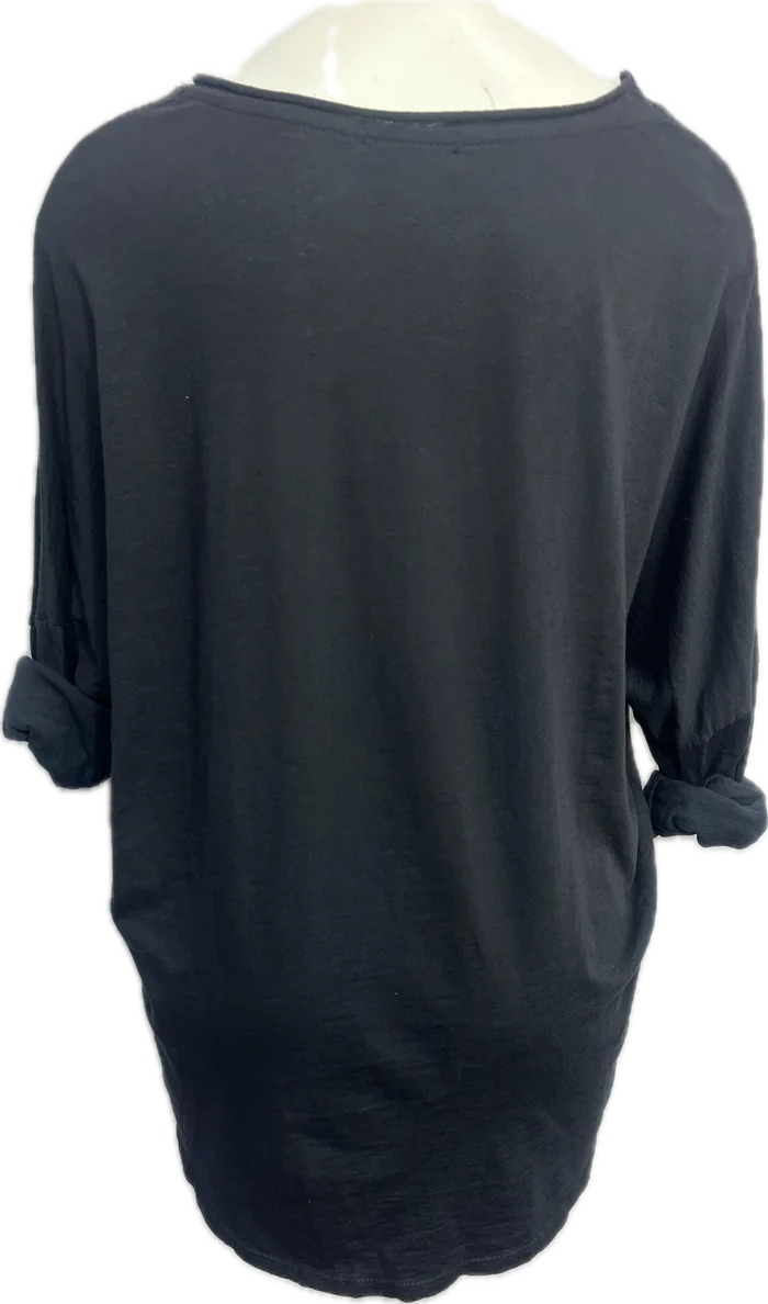 Two Toned V-neck Cotton Top