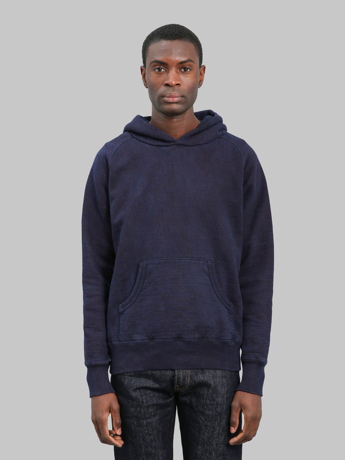 UES Indigo Hoodie Sweatshirt front look