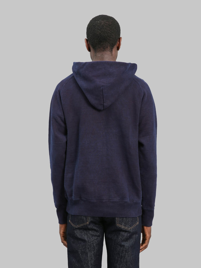UES Indigo Hoodie Sweatshirt back look