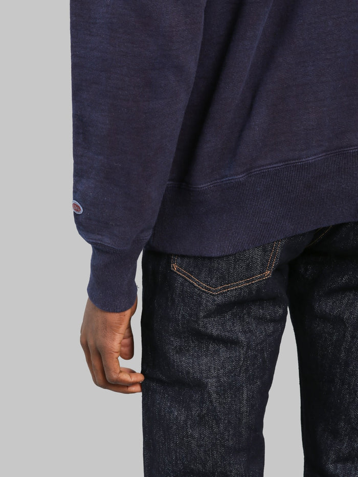 UES Indigo Hoodie Sweatshirt hem