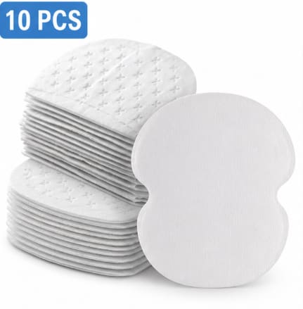 Underarm Sweat Pads – 10 Pieces Disposable Absorbent Shields for Women & Men