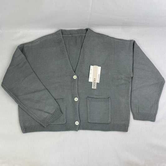 V-neck knitted sweater coat