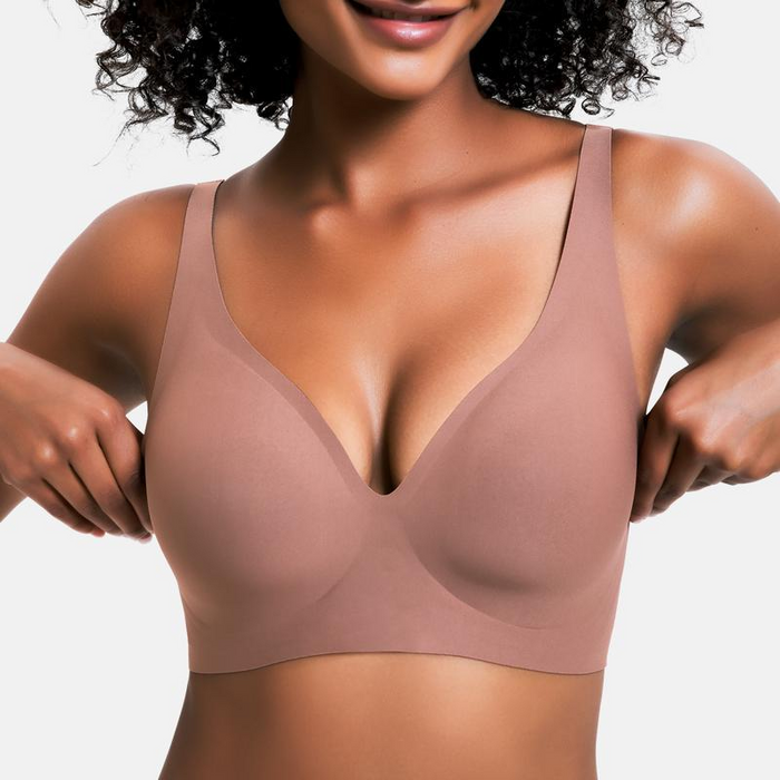 V-Neck Wireless Bra - Comfort & Lift for Women