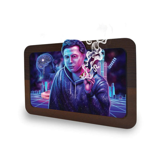 V Syndicate 3D High Def Wood Rollin' Tray - Space Xhale