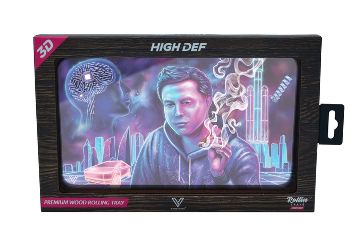 V Syndicate 3D High Def Wood Rollin' Tray - Space Xhale