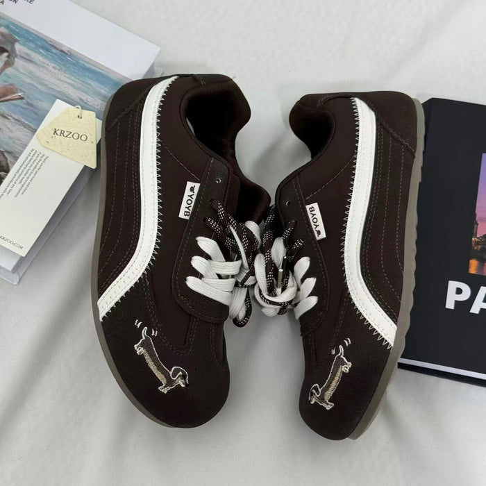 Versatile Round-Toe Casual Sneakers