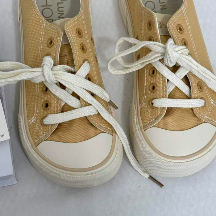 Versatile Round-Toe Platform Sneakers