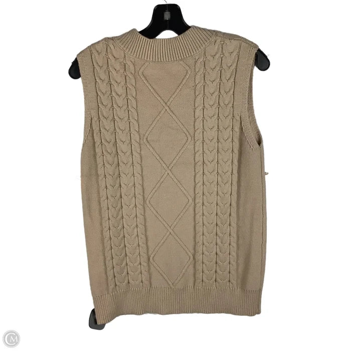 Vest Sweater By Clothes Mentor In Cream, Size: S