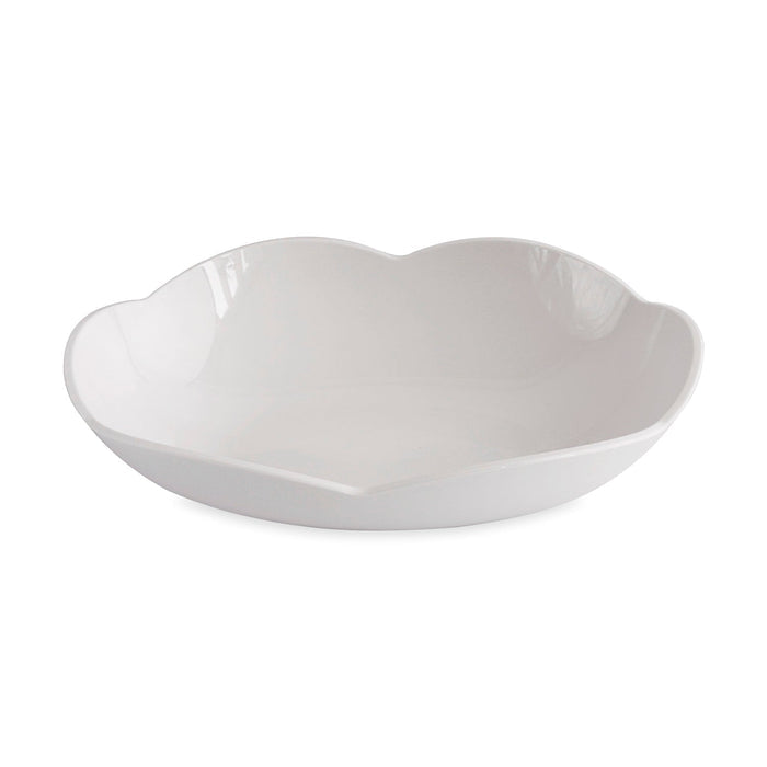 Beatriz Ball Vida Amelia Extra Large Oval Bowl White — Deep white oval serving bowl isolated on white