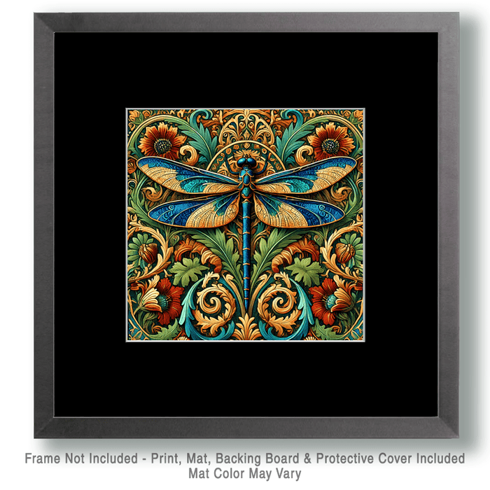 Vintage Art Nouveau Dragonfly