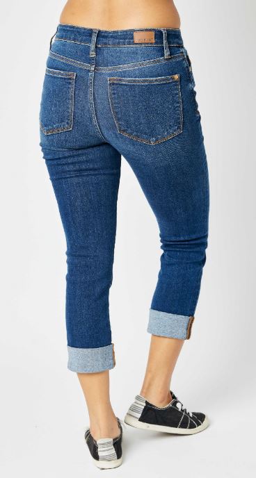 Vintage Cuffed Capri by Judy Blue