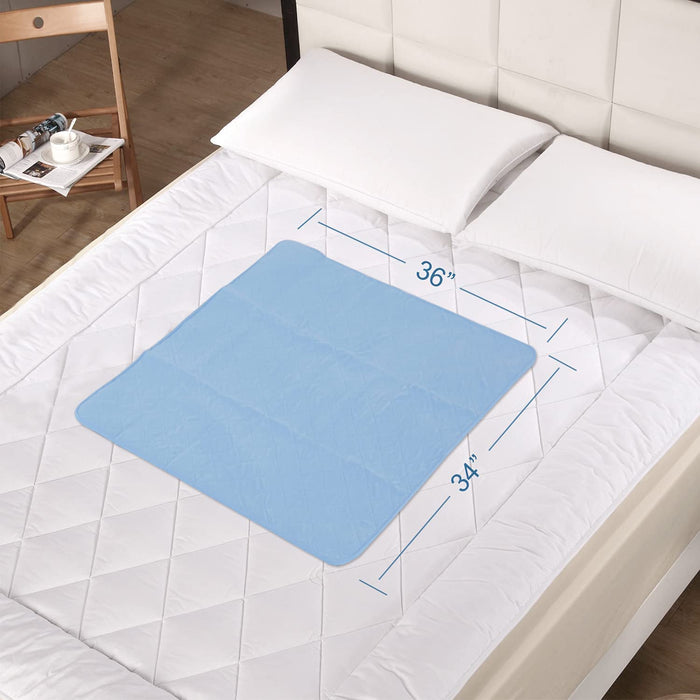 Washable Reusable Bed Pad/ Mat - 34" x 36", 2 Pack, Incontinence Underpads, Waterproof Chuck Pads, Sheet Protector with Non-slip Back for Adults, Elderly, Kids and Pets, Machine Washable - Biloban Online Store