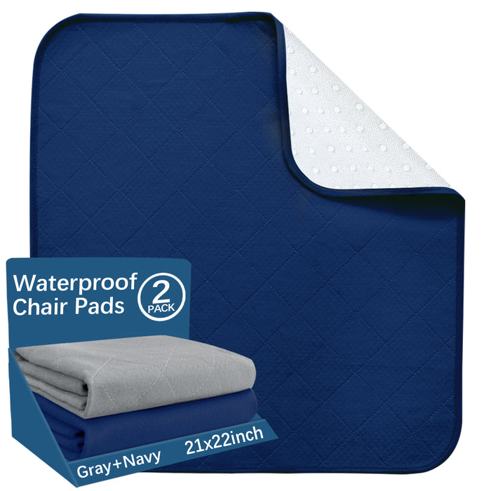 22" x 21" / Grey & Navy / 2 Pack