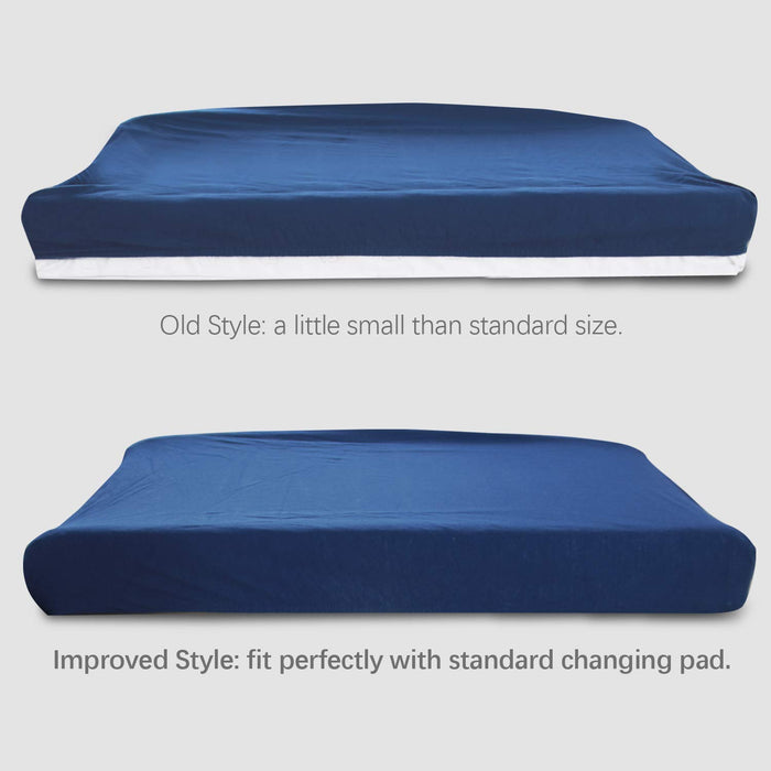 Waterproof Changing Pad Cover - 2 Pack, Ultra-Soft Microfiber, Smooth & Breathable, Navy - Biloban Online Store