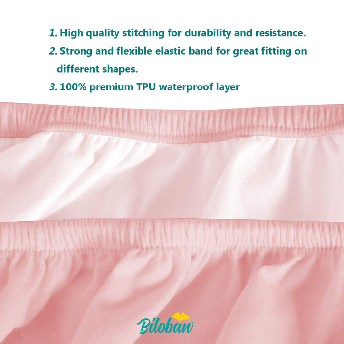 Waterproof Changing Pad Cover - 2 Pack, Ultra-Soft Microfiber, Smooth & Breathable, Pink - Biloban Online Store