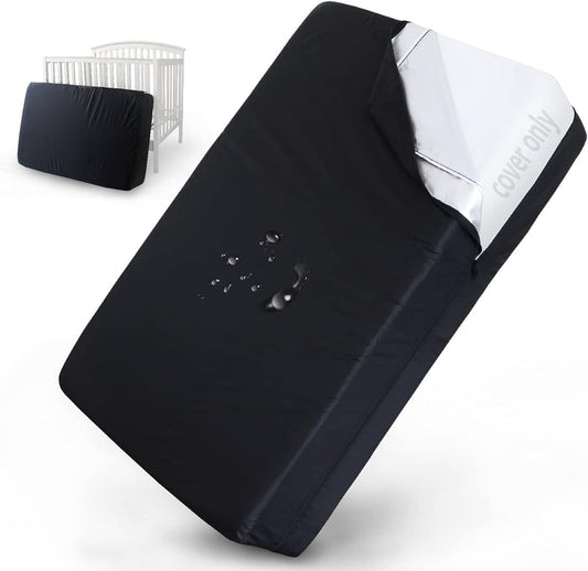 Waterproof Crib Mattress Bags for Moving Storage with Double Zippers, Reusable Thick Tarp, Black - Biloban Online Store