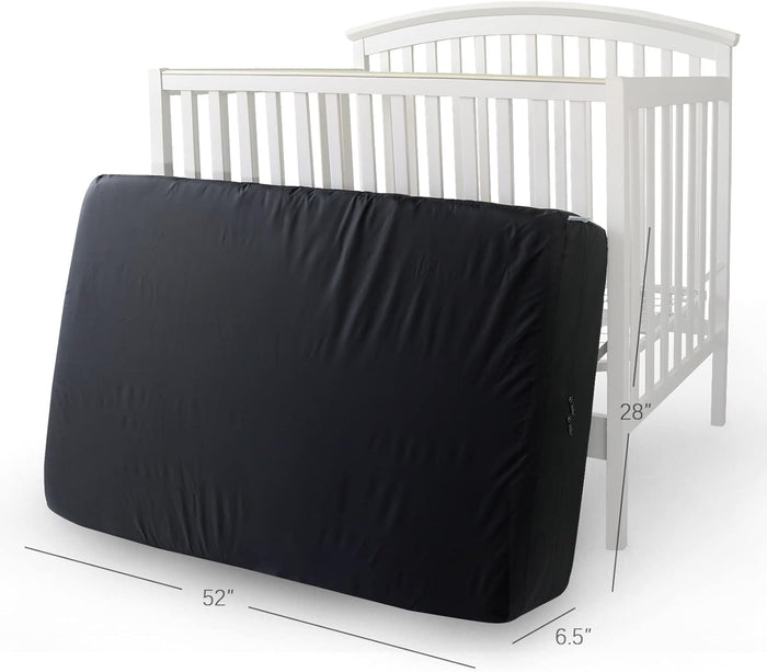 Waterproof Crib Mattress Bags for Moving Storage with Double Zippers, Reusable Thick Tarp, Black - Biloban Online Store